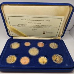 Ireland 2012 Euro Coin Set in Original Holder with COA 2 Euro to 1 Cent