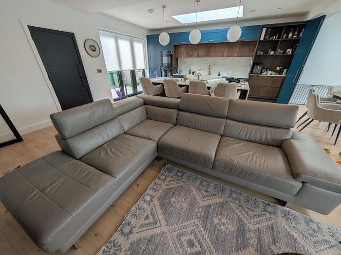 Natuzzi Editions leather corner sofa