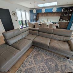 Natuzzi Editions leather corner sofa