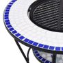Mosaic Fire Pit Table Blue and White 68 cm Ceramic Image 8