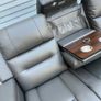 Titan Dark Grey Leather Wireless Charging Recliner Sofa Image 3
