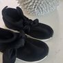 Girls zara black bow boots 32 uk13 Image 2