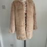 jacket faux fur Zara beige edge to edge jacket large Image 9
