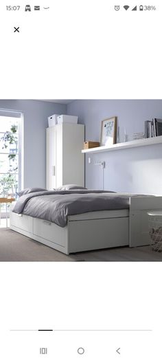 Ikea Brimnes bed and Pocket sprung mattress