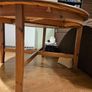 Round Extendable Pine Dining Table Solid Wood Image 8