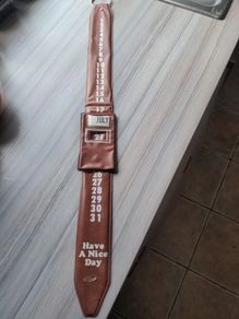 VINTAGE keyring/tie shape foldable calender
