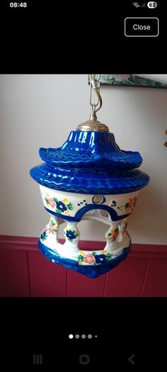 mid century ceramic birdcage light