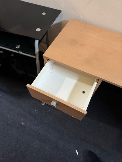 Desk and a chair