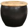 Coffee Table Round 53x43 cm Solid Mango Wood Image 3