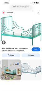 Ikea Minnen Bed Turquoise