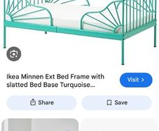 Ikea Minnen Bed Turquoise