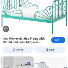 Ikea Minnen Bed Turquoise