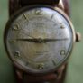 Vintage 1923 Dowel Deluxe 9ct Solid Gold Gents Wrist Watch - 17 jewels Antimagnetic Swiss Made(engraved Esso 1923) in working order Image 6