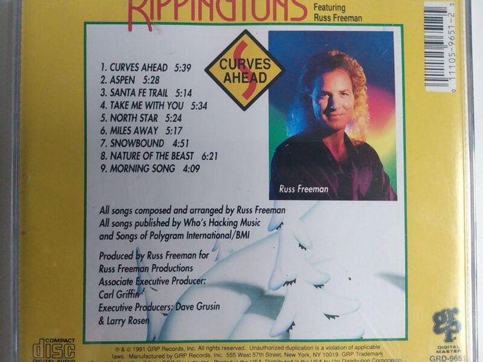 The Rippingtons - Curves Ahead CD (1991) US Smooth Jazz Rock EX+ Russ Freeman