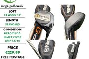 Ping G400 Stretch #3 Wood 13 Degree / Tour 75 X-Stiff