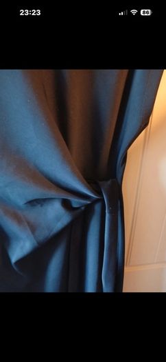 Virgos navy dress with side tie - suit 12-14