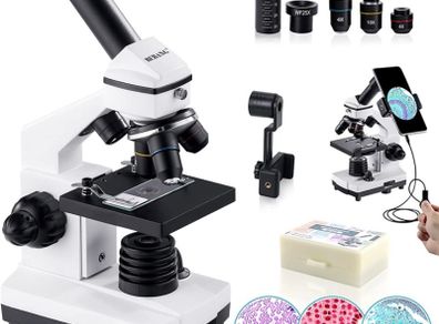 100X-2000X Microscope for Kids Students Adults, with Microscope Slides Kit, Professional Microscopes for School Laboratory Home Biological Education (FREE POSTAGE)
