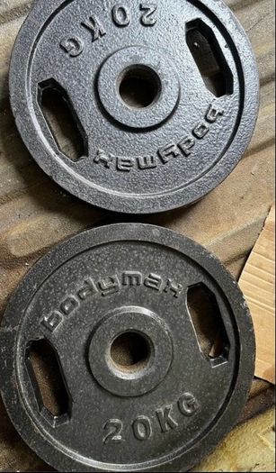4x20kg Olympic bodymax dual grip weight plates