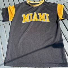 Miami Black & Yellow T-shirt - Size 152cm/Age 12