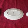 3 Piece Royal Albert Victoriana Rose Bone China Gold Gilt Gravy Boat, Gravy Boat Saucer And Square Dip Dish Set Made In England Image 9