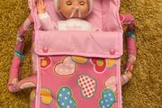 Dolls Fabric Carry Cot