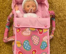 Dolls Fabric Carry Cot