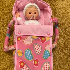 Dolls Fabric Carry Cot