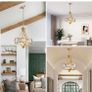 Brand New 40cm Vintage Gold 4-Light Crystal Chandelier Rustic Pendant Desig... Image 6
