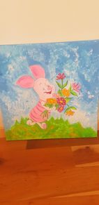 Piglet hand painted Nursery Picture