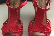 Pre-loved 'New Look Red Wedges - Size 4