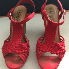 Pre-loved 'New Look Red Wedges - Size 4