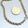 Vintage 9ct Gold Rope Bracelet Fully Hallmarked Sheffield 18cm 2.40g Image 3