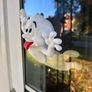 3D Printed Flying Ghost  Halloween Window Decoration Image 3