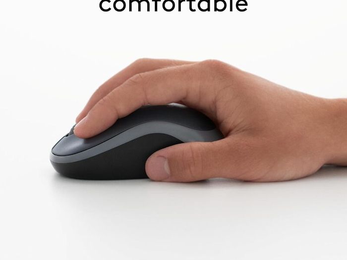 M185 Wireless Mouse, 2.4GHz with USB Mini Receiver, 12-Month Battery Life, 1000 DPI Optical Tracking, Ambidextrous, Compatible with PC, Mac, Laptop