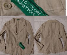 Benetton Dressy Linen Jacket, new with tags