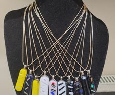 Handmade Fused Glass Pendant Necklace Collection