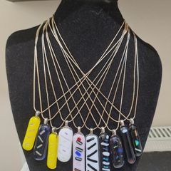 Handmade Fused Glass Pendant Necklace Collection
