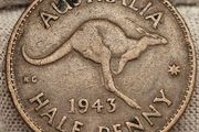Australia 1943 Halfpenny 1/2d Coin