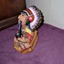 Vintage hand Made Native American Chief smoking pipe Image 2
