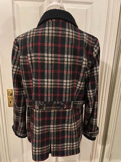 Mantaray Checked Wool Blend Jacket - Size 16 - Lined - Classic Style