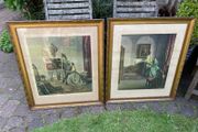 Pair of Victorian Themed Framed Prints / Pictures from 1930's