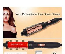 Thermal heated hair barrel brush only one week old ,unwanted gift used once , comes with its original box .