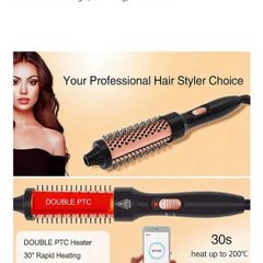 Thermal heated hair barrel brush only one week old , unwanted gift used one , comes with its original box .