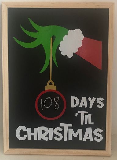 christmas countdown blackboard