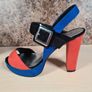 Womens GRAZIA  blue multi high heel shoes Size UK 6 EU 39 Image 3