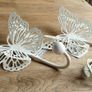 2 x New Lovely 3D Cream Butterfly Hooks Pierced Metal Image 10
