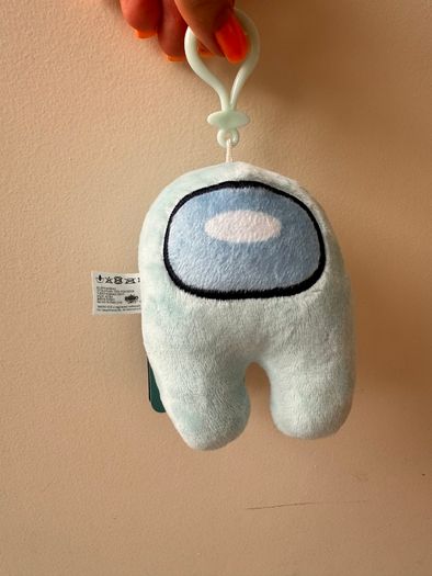 Light Blue Among Us keychain bag clip plush soft  approx. 11 cm. Please see photos