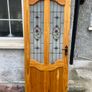 Solid Timber Front Door with Decorative Rose Glass - Door 2 Image 2