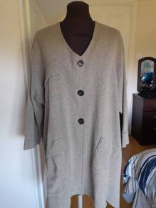 Transparent Asymmetrical Jacket. Plus Size