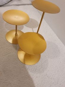 Gold Pillar Candle Holders